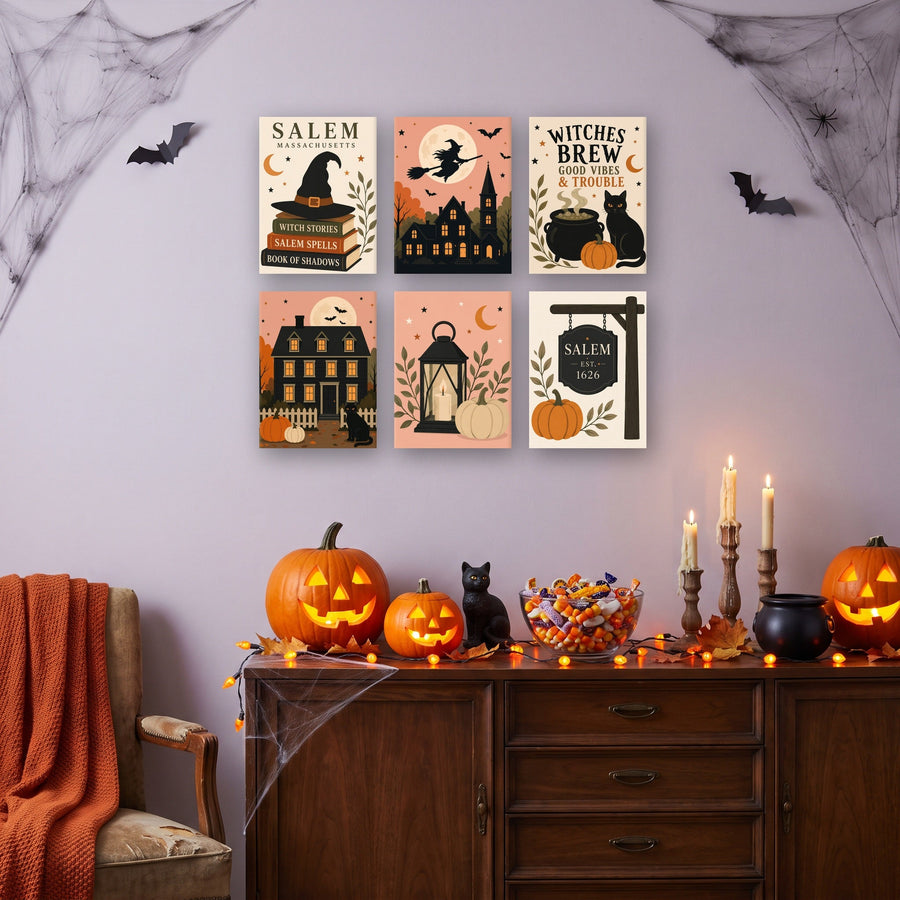 Coffret "Ville des Sorcières" – 6 peintures par numéro