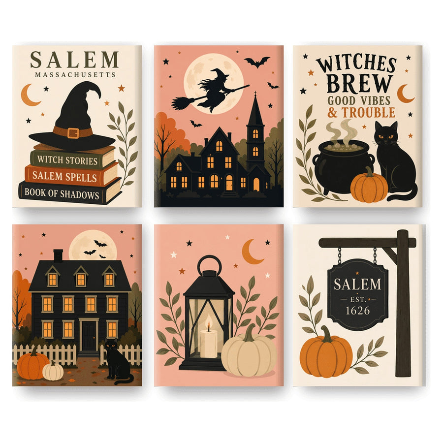 Coffret "Ville des Sorcières" – 6 peintures par numéro