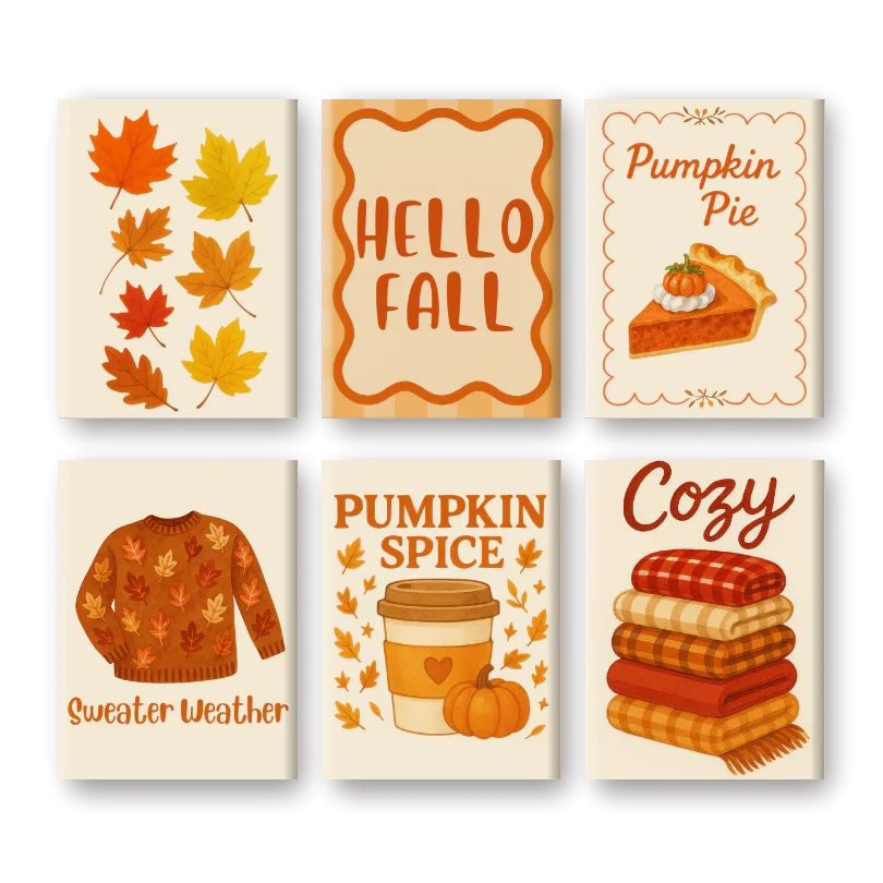 Coffret "Automne" – 6 peintures par numéro