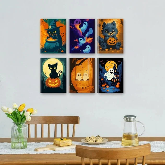 Coffret "Booo’minou" – 6 peintures par numéro