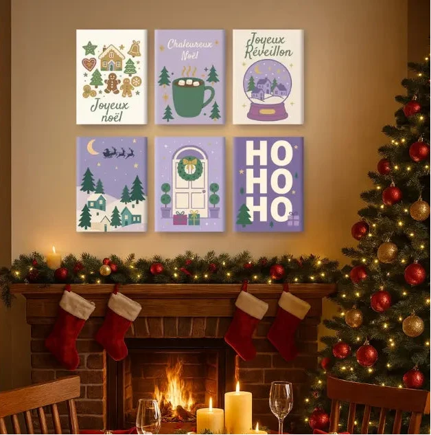 Coffret "Veillée de Noël" – 6 peintures par numéro