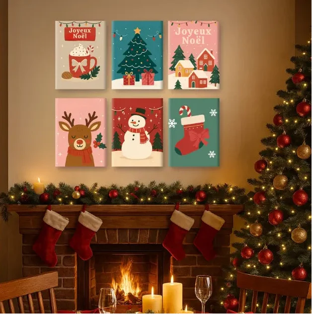 Coffret "Esprit de Noël" – 6 peintures par numéro