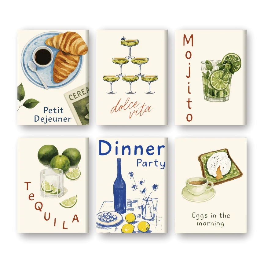 Coffret "Petit Déj' & Apéro" – 6 peintures par numéro