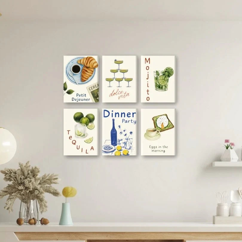 Coffret "Petit Déj' & Apéro" – 6 peintures par numéro