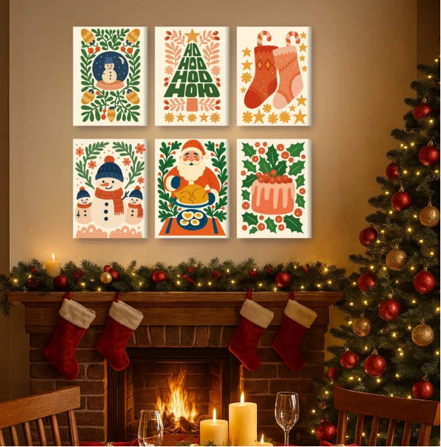Coffret "Ho-Ho-Ho" – 6 peintures par numéro