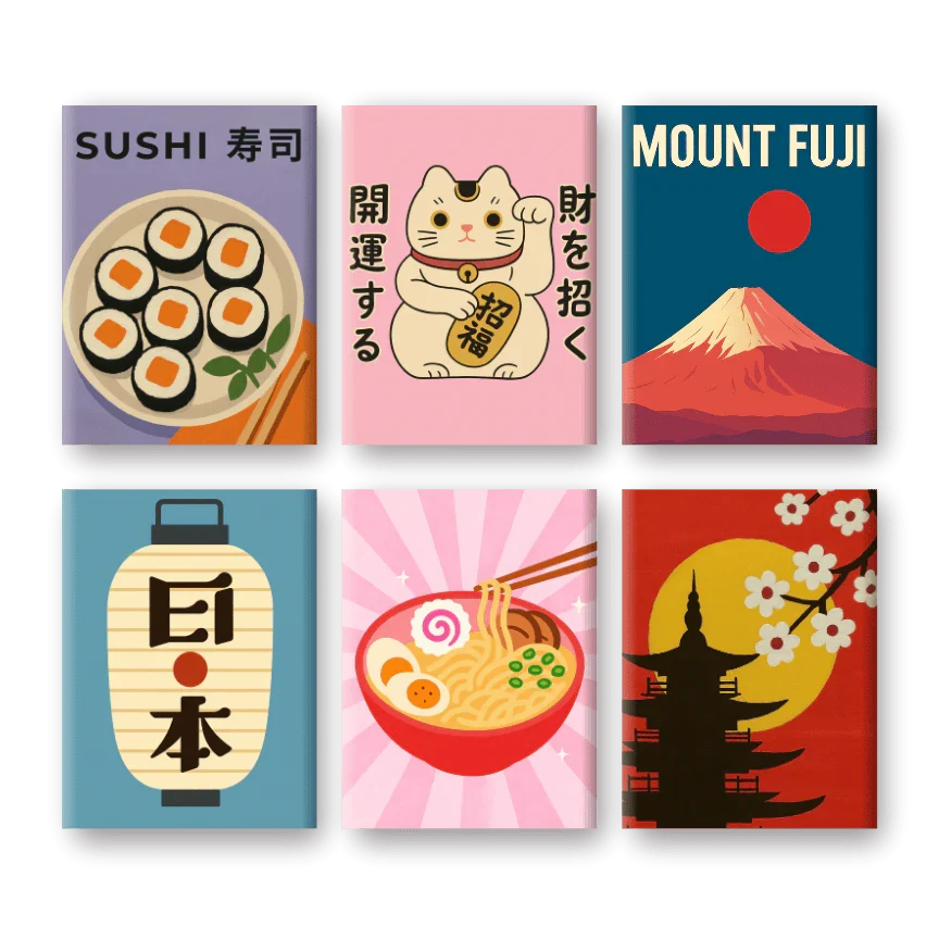 Coffret "Kawaii" – 6 peintures par numéro