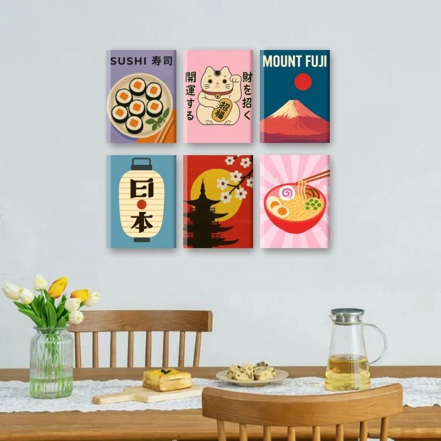 Coffret "Kawaii" – 6 peintures par numéro