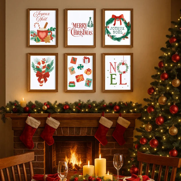 Coffret "Noël Classique" – 6 peintures par numéro