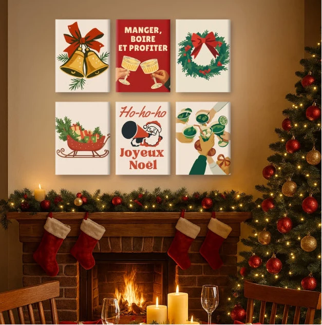 Coffret "La fête de Noël" – 6 peintures par numéro