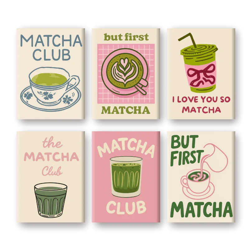 Coffret "Matcha Club" – 6 peintures par numéro