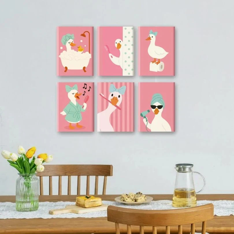 Coffret "Mimi-Canard" – 6 peintures par numéro