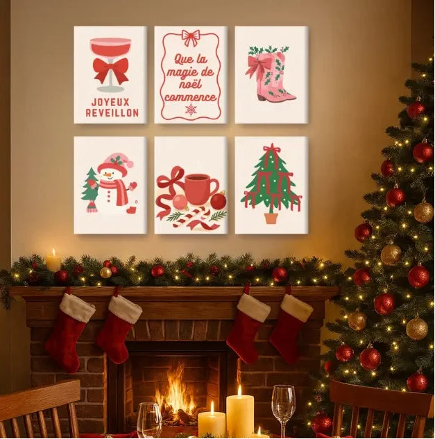Coffret "Noël glamour" – 6 peintures par numéro