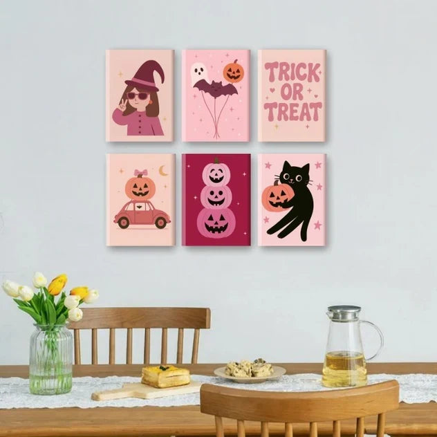 Coffret "Pinkoween" – 6 peintures par numéro