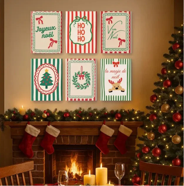 Coffret "Vive Noël" – 6 peintures par numéro