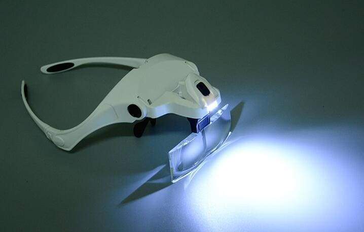Lunettes loupe de précision avec lampe LED – 5 lentilles