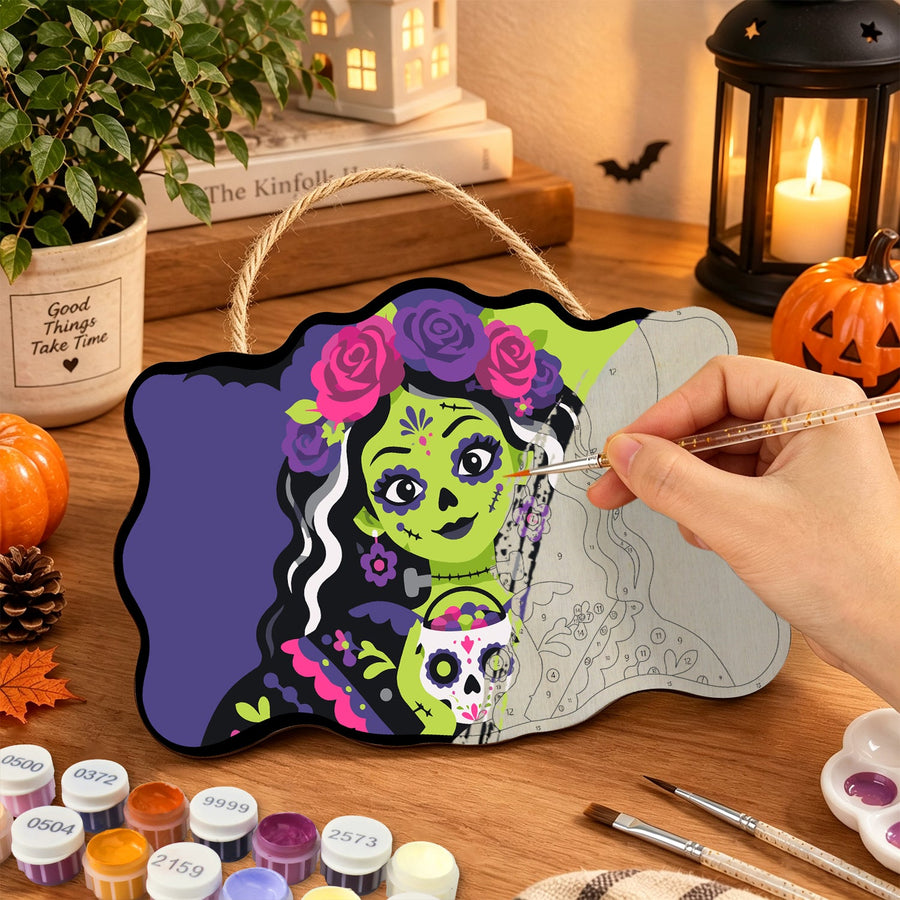 Catrina aux Œillets | Pancarte à peindre