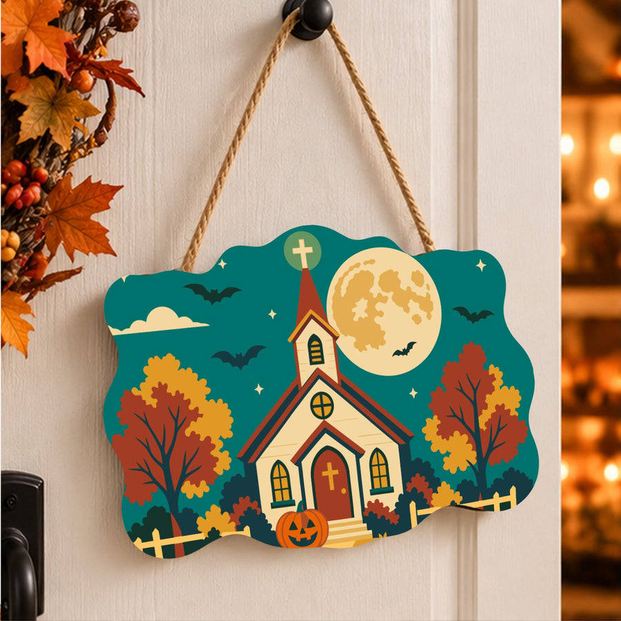 Chapelle sous la Lune | Pancarte à peindre