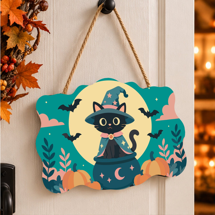Chat au Chapeau Étoilé | Pancarte à peindre