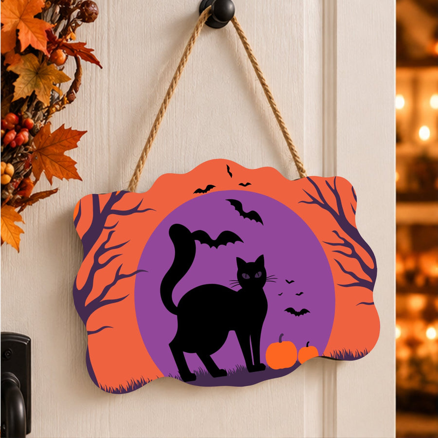 Chat Noir en Silhouette | Pancarte à peindre