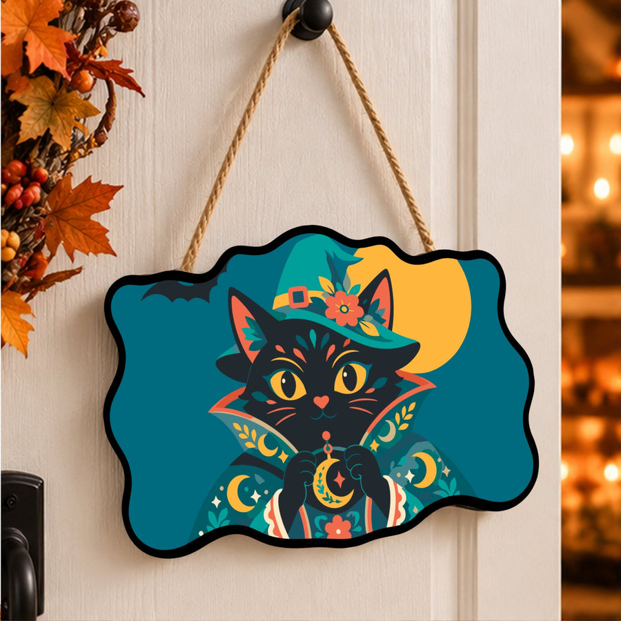 Chat Sorcier Lunaire | Pancarte à peindre