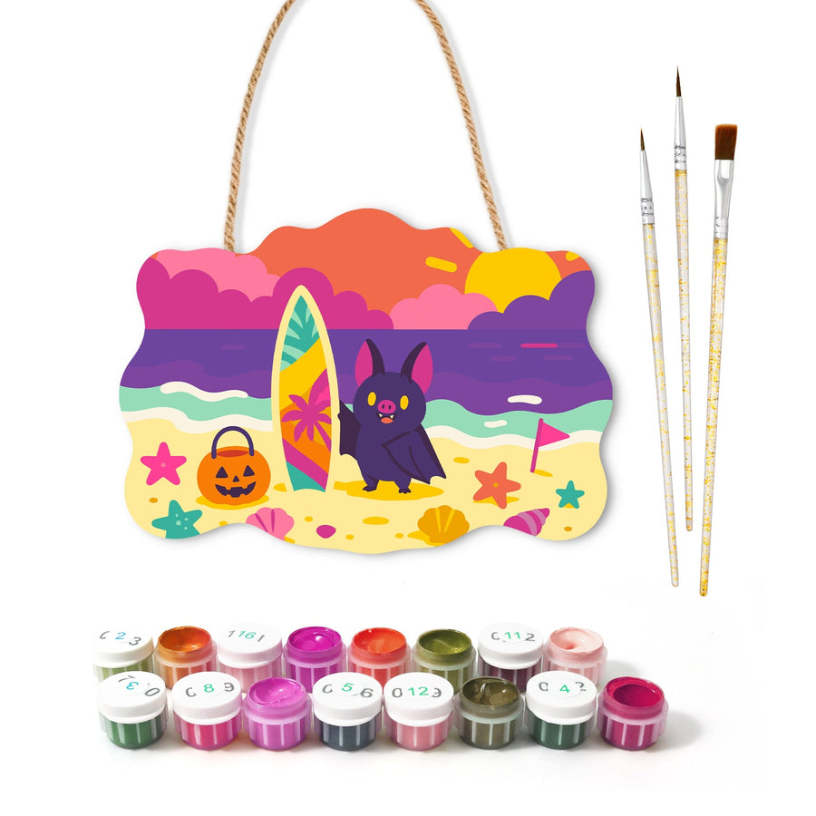 Chauve-souris à la Plage | Pancarte à peindre
