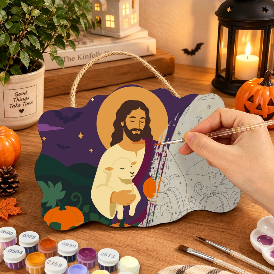 Christ à l'Agneau | Pancarte à peindre