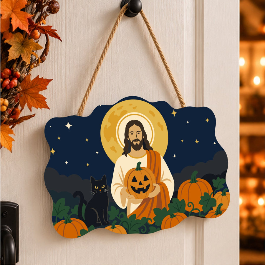 Christ et Chat Noir | Pancarte à peindre