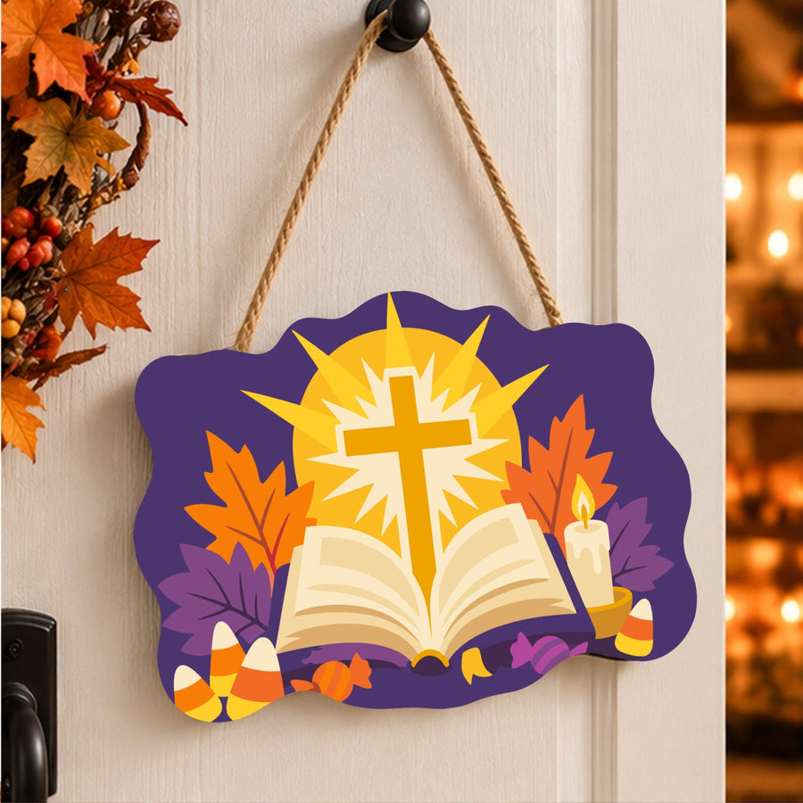 Croix et Livre Ouvert | Pancarte à peindre
