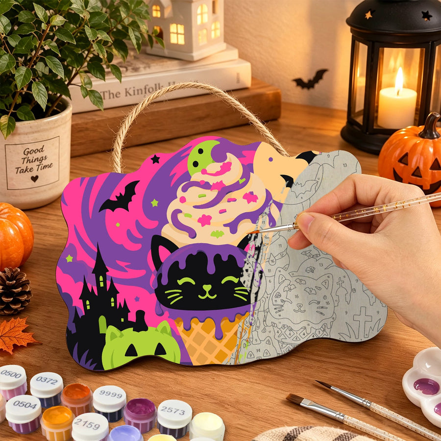 Glace au Chat Kawaii | Pancarte à peindre