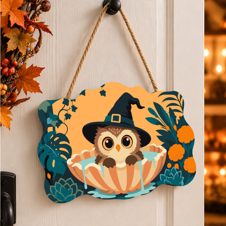 Hibou dans le Chaudron | Pancarte à peindre
