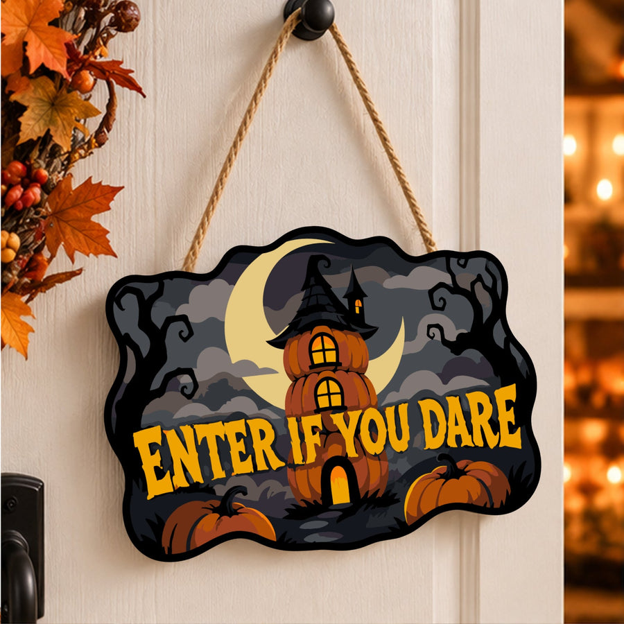 Maison de Citrouilles Empilées | Pancarte à peindre