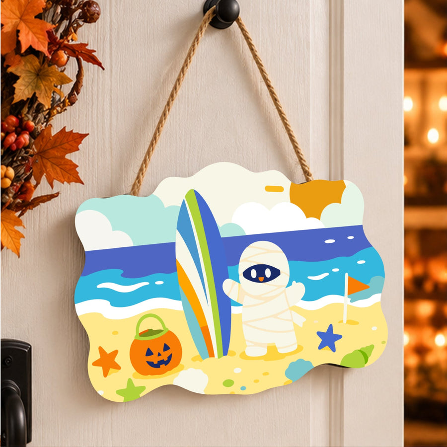 Momie à la Plage | Pancarte à peindre