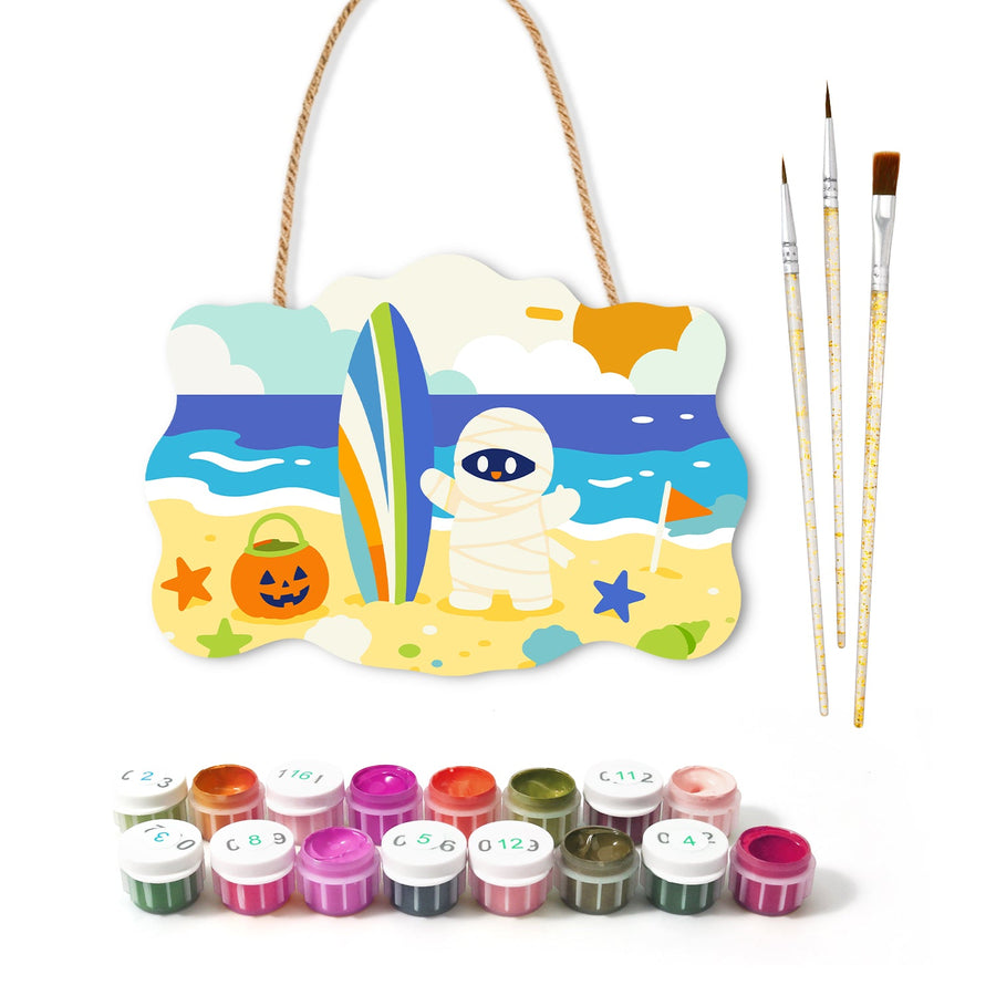 Momie à la Plage | Pancarte à peindre