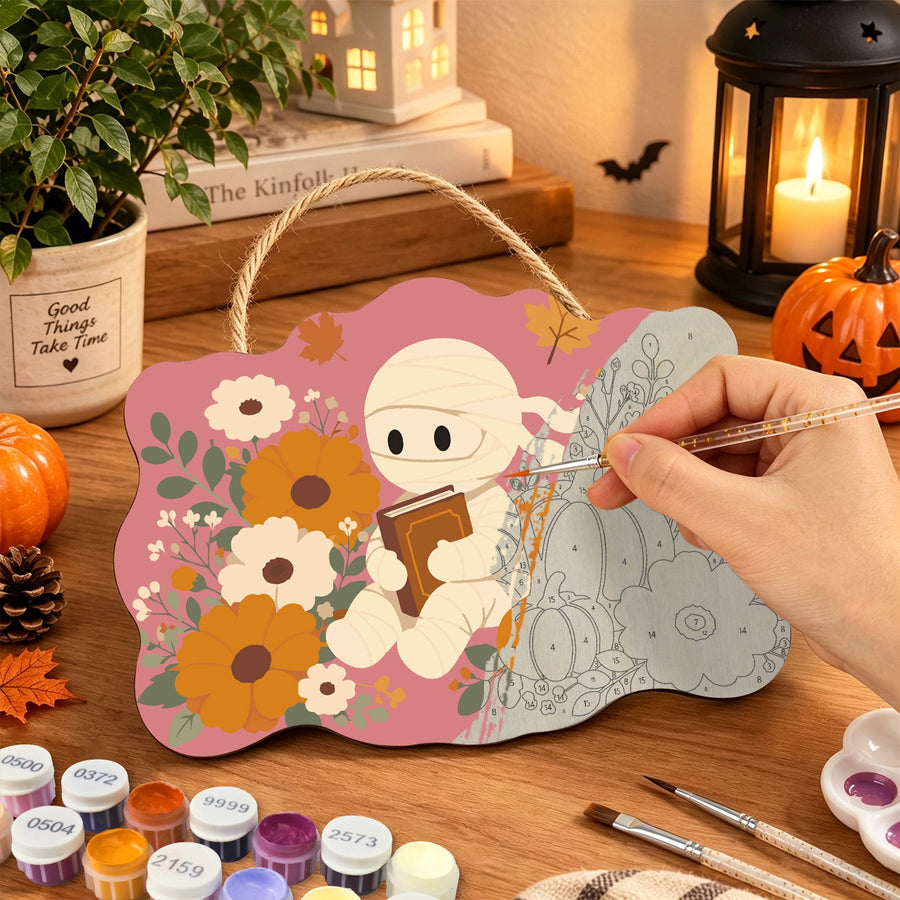 Momie au Jardin Rose | Pancarte à peindre