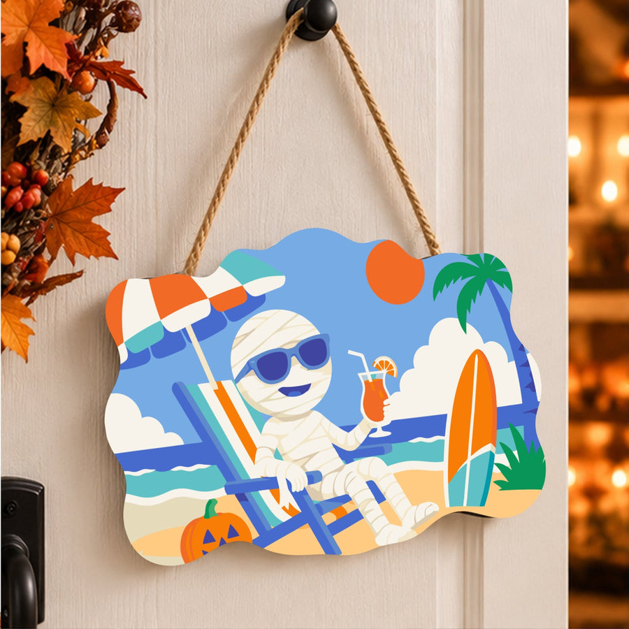 Momie en Vacances | Pancarte à peindre