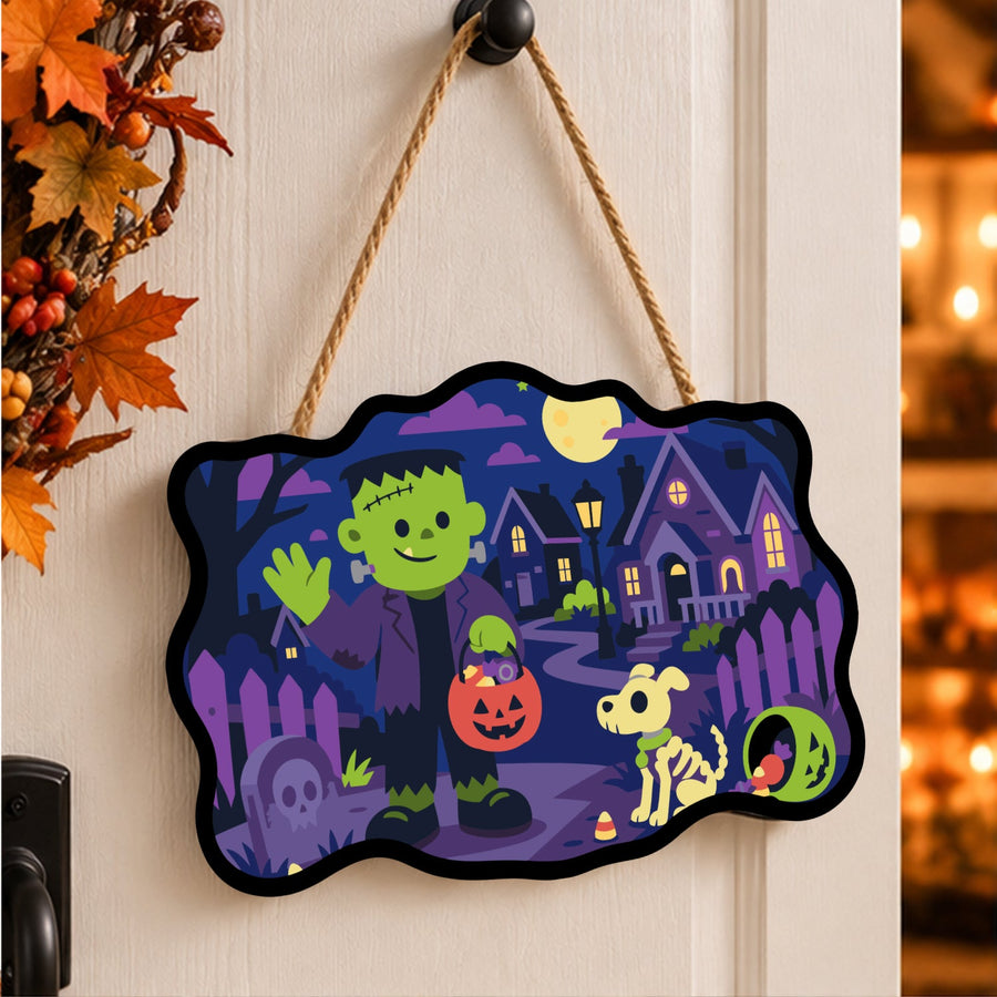 Monstre et Chien Squelette | Pancarte à peindre