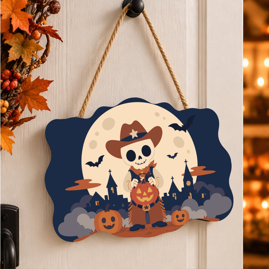 Petit Squelette Cowboy | Pancarte à peindre