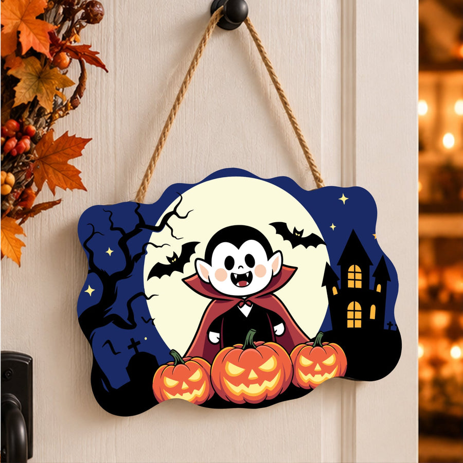 Petit Vampire et Manoir | Pancarte à peindre