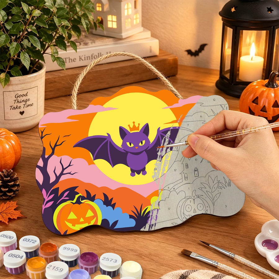 Petite Chauve-souris Couronnée | Pancarte à peindre