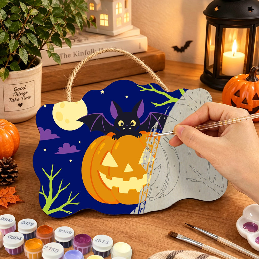 Petite Chauve-souris Perchée | Pancarte à peindre