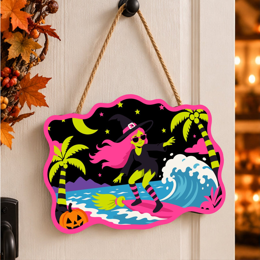Sorcière Fluo Surfeuse | Pancarte à peindre