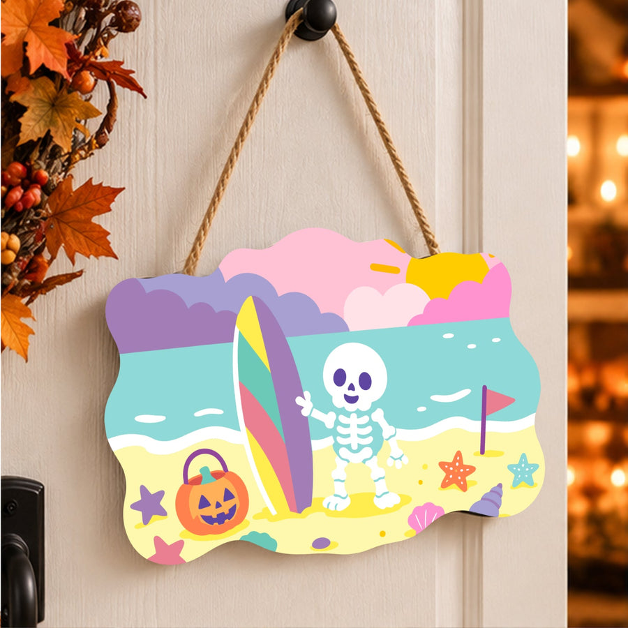 Squelette Surfeur Pastel | Pancarte à peindre