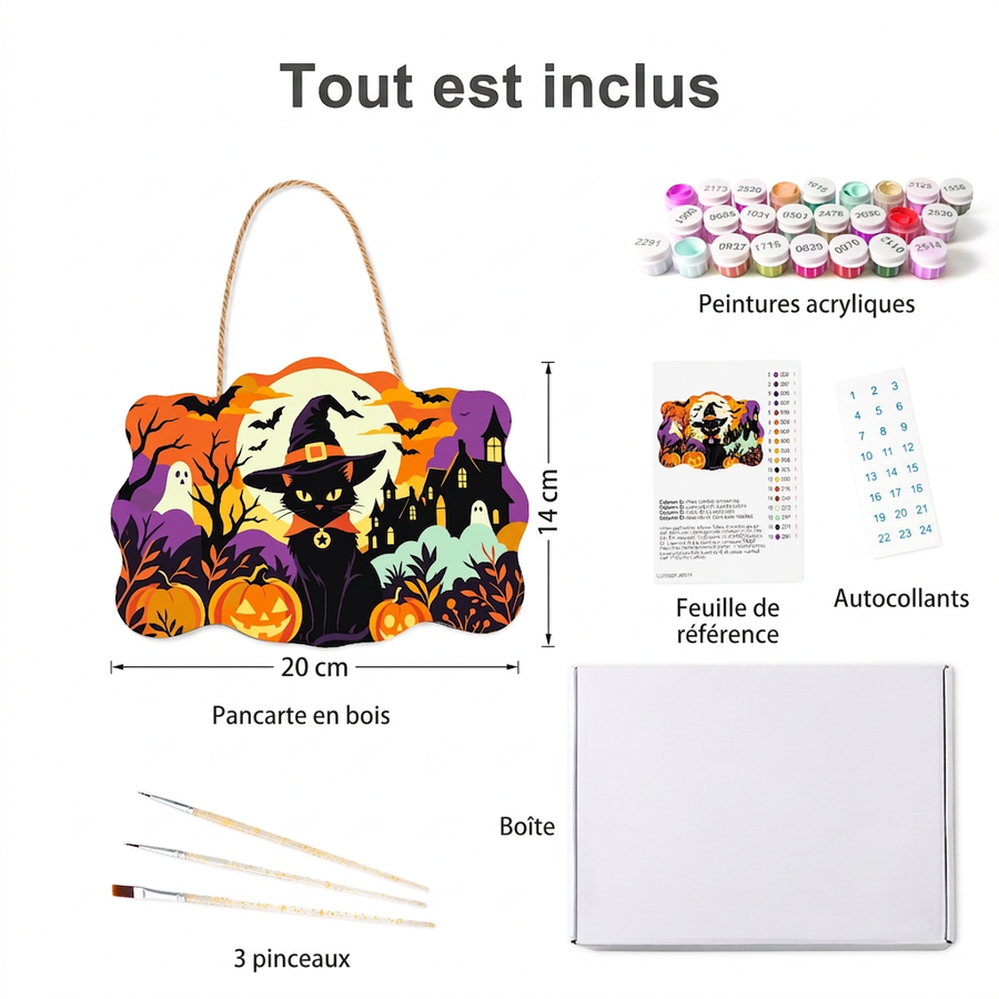Chat au Nœud Papillon | Pancarte à peindre