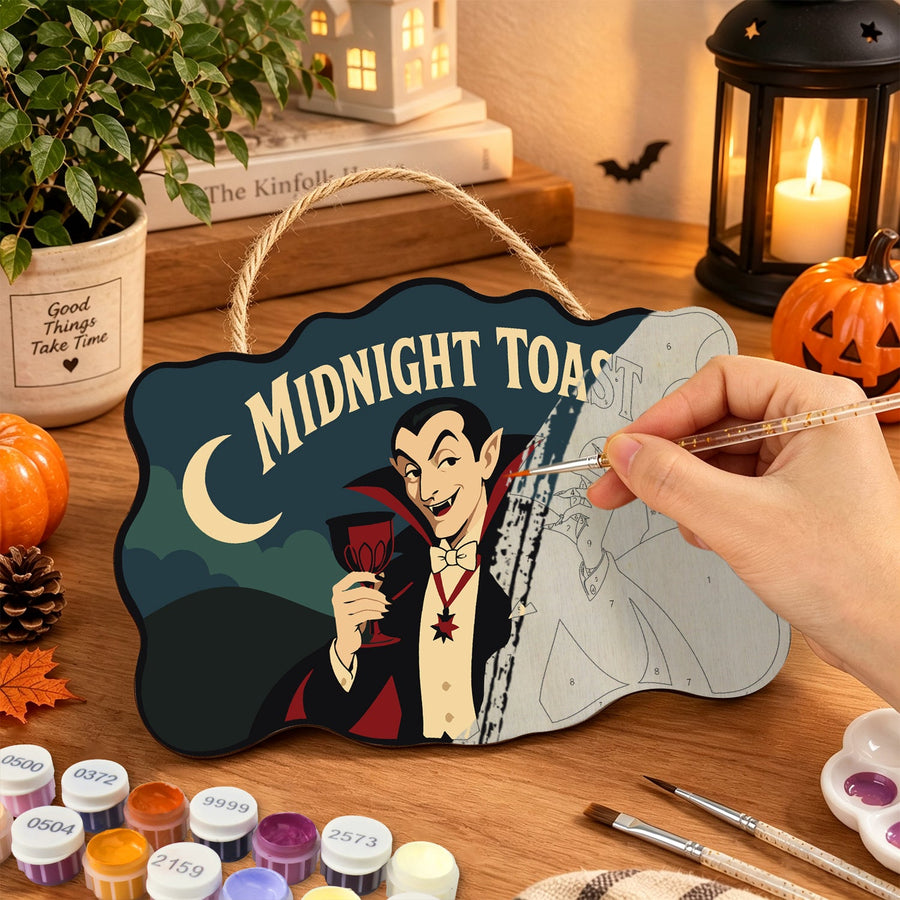 Vampire Lève son Verre | Pancarte à peindre