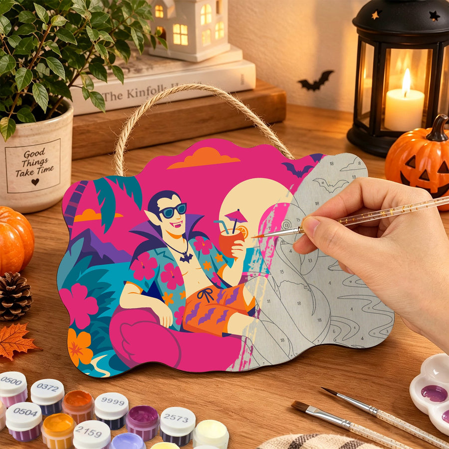 Vampire sur Flamant Rose | Pancarte à peindre