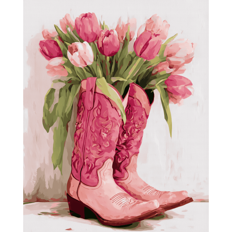 Tulipes Cowgirl | Peinture par numéro
