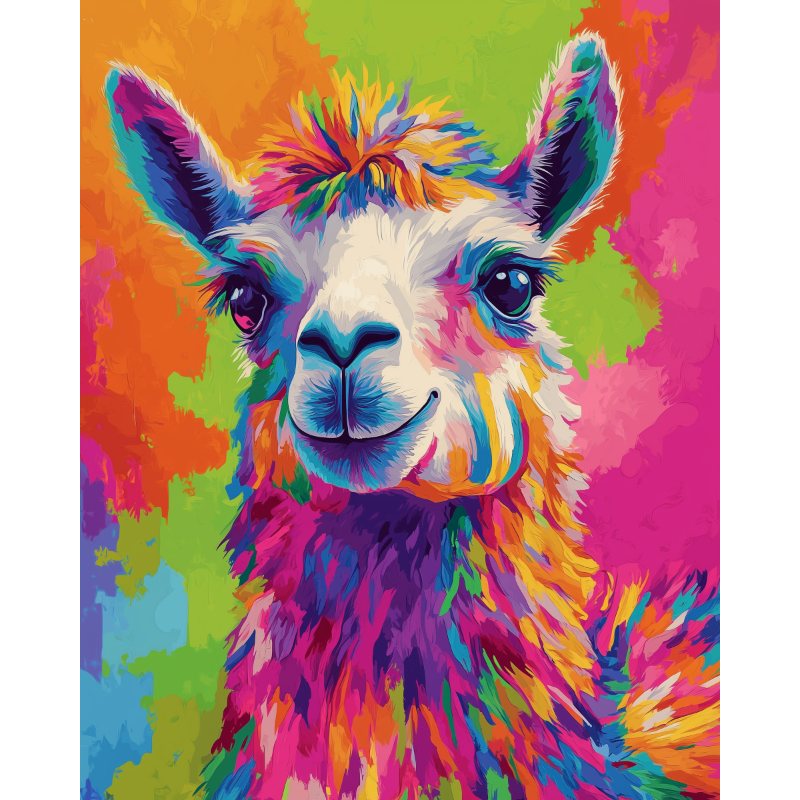 Alpaca Arc-en-Ciel | Peinture par numéro