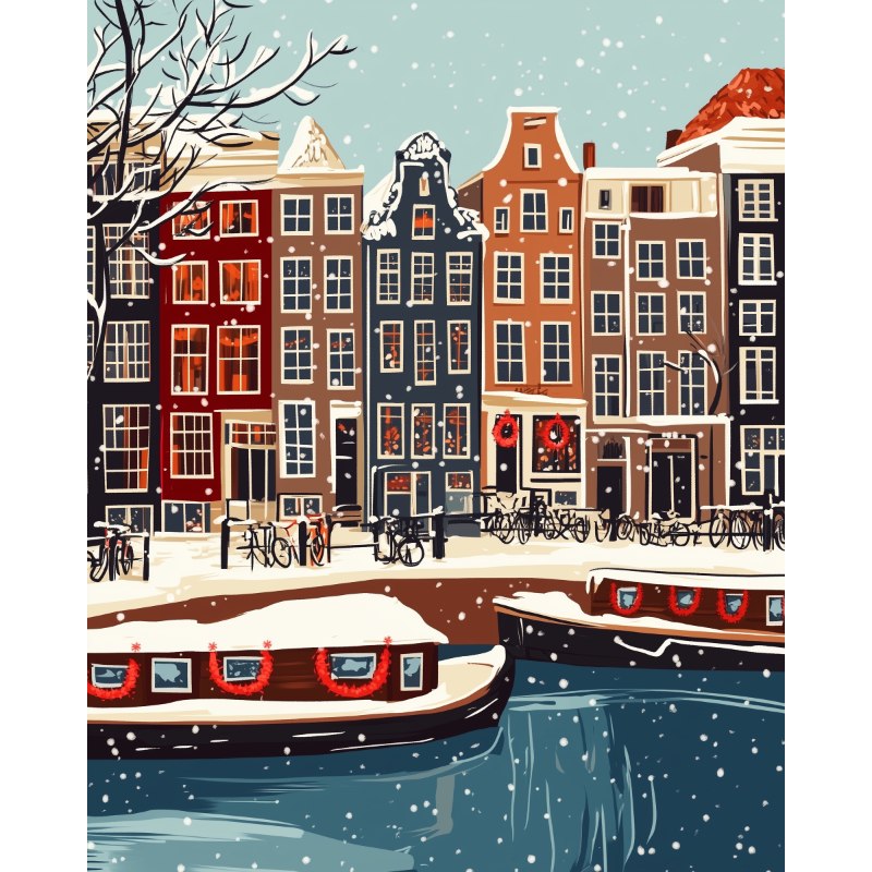 Amsterdam Festive | Peinture par numéro