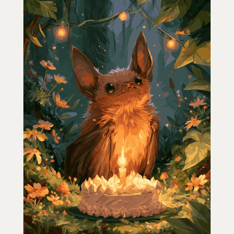 Anniversaire de la Chauve-Souris | Peinture par numéro