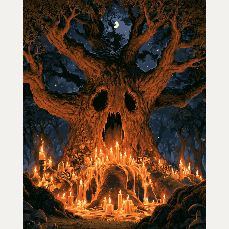 Arbre aux Mille Bougies | Peinture par numéro